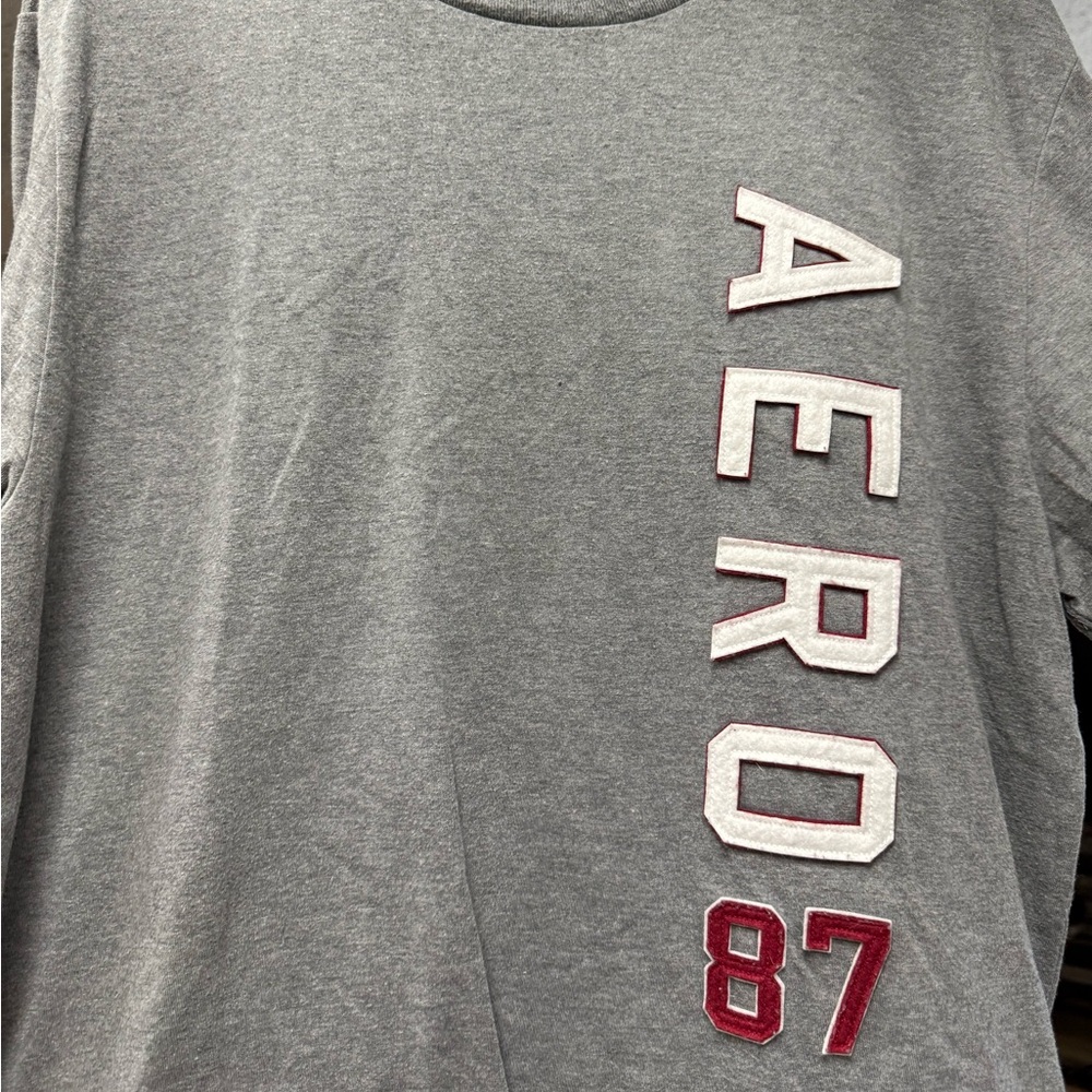 Aeropostale Gray Tee with Red Accents